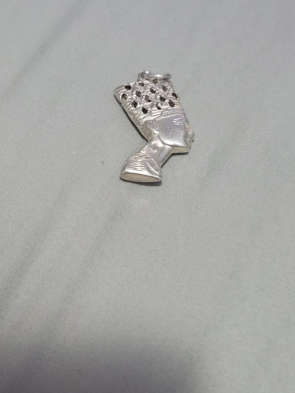 Silver Sterling Egyptian Queen Profile Pendant - Silver